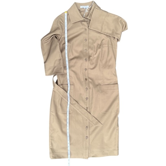 Bill Blass New York Dark Mink Stretch Cotton Shirt Dress NWT Size 6 - Picture 13 of 16